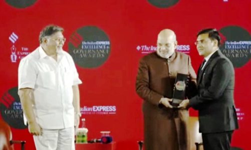 Home Minister Amit Shah honours DC Bokaro Kuldeep Choudhary with ‘Excellence in Governance Award’