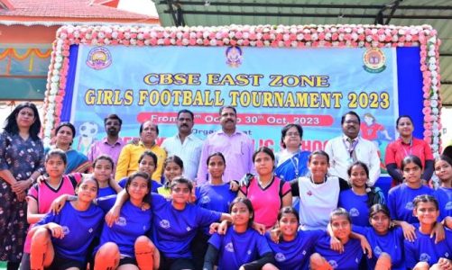 Intense competitions mark the second day of CBSE Girls Football Tournament at Sree Ayyappa School
