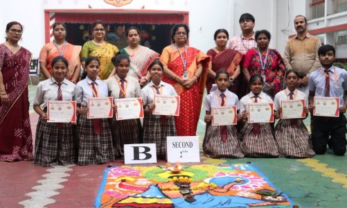 Sree Ayyappa Public School hosts an exquisite Inter House Rangoli Competition