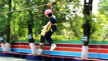 Rappelling, zip-lining, tree climbing boost courage and unity