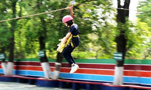 Rappelling, zip-lining, tree climbing boost courage and unity