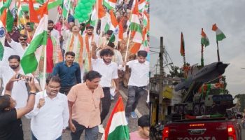 बोकारो में तिरंगा यात्रा में राफेल और ब्रह्मोस के झांकियों ने खींचा सबका ध्यान